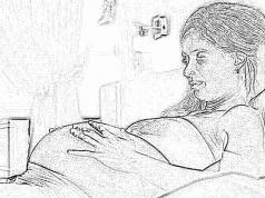 صورة الجنين وصورة البطن والموجات فوق الصوتية وفيديو عن نمو الطفل كيف يكمن الطفل في البطن في الأسبوع 38.